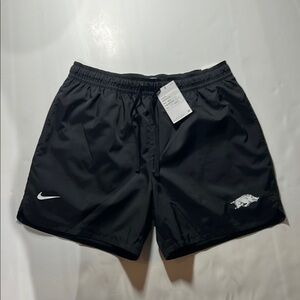 Nike Black Sports Shorts with Arkansas logo